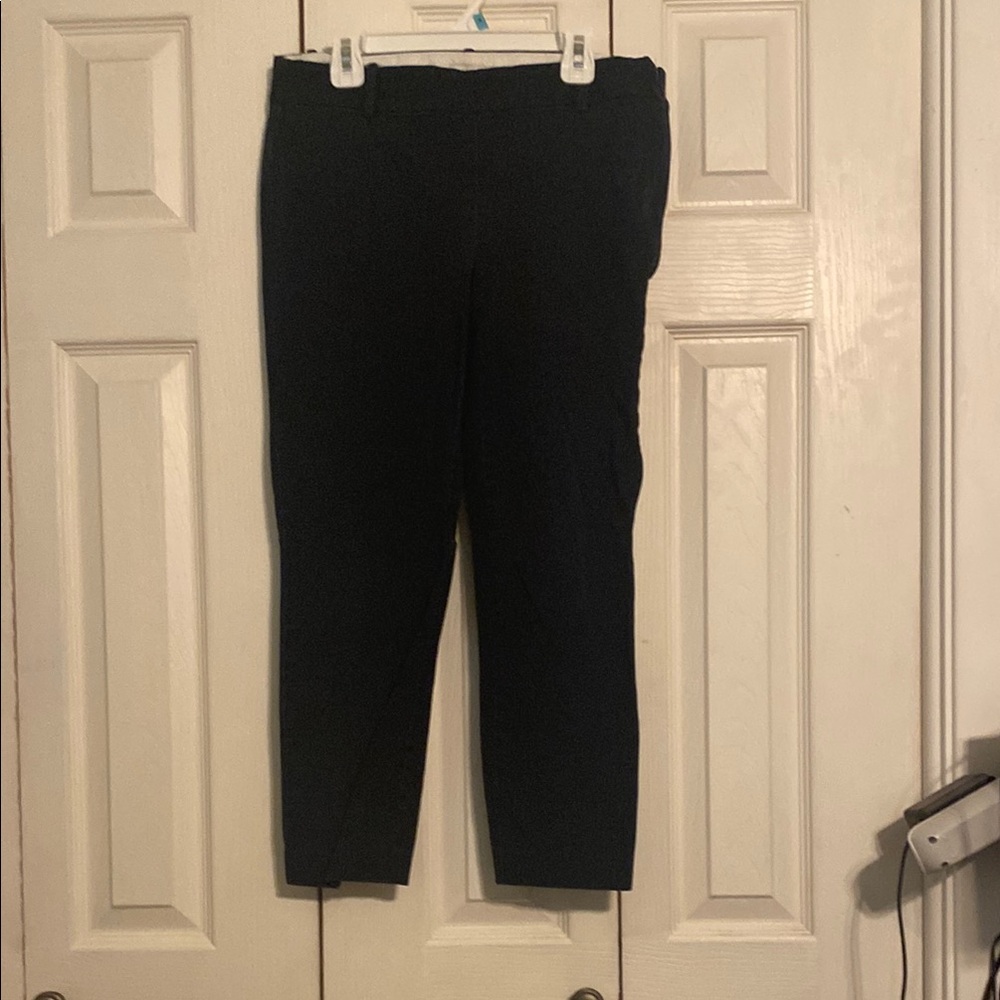 J. Crew Black Dress Pants Flat Front Ankle Length